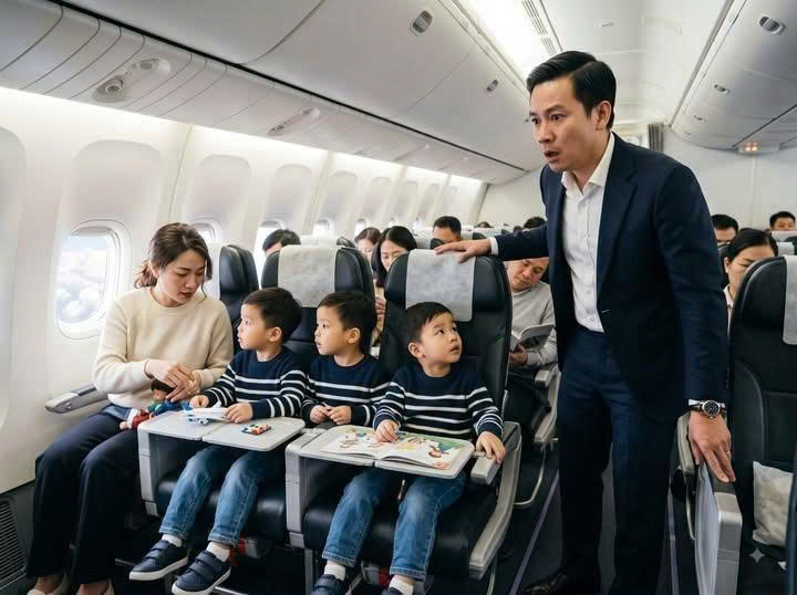 Tỷ phú thấy bạn gái cũ trên máy bay, bên cạnh cô là 3 bé trai sinh ba trông giống hệt anh khiến tỷ phú lặng người..