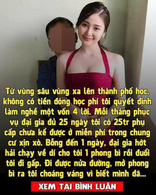 Từ vùng sâu vùng xa lên thành phố học, không có tiền đóng học phí tôi qu yết định làm nghề một vốn 4 lời. Mỗi tháng tiếp 10 vị “kh:ách V.IP” là tôi có 25 triệu, chưa kể được  ..