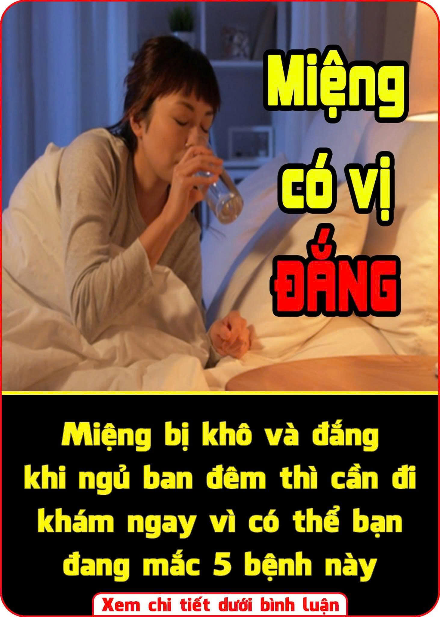 Miệng bị khô và đắng khi ngủ ban đêm thì cần đi khám ngay vì có thể bạn đang mắc 5 b;ệnh n